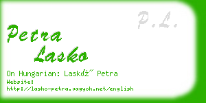 petra lasko business card